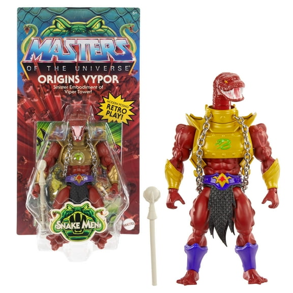 Masters of the Universe Origins Action Figure Vypor, MOTU 5.5-inch Toy with 16 Posable Joints