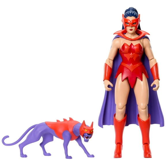 Masters of the Universe Origins Cartoon Collection Catra 5.5-inch Action Figure Toy, 1980s TV POP