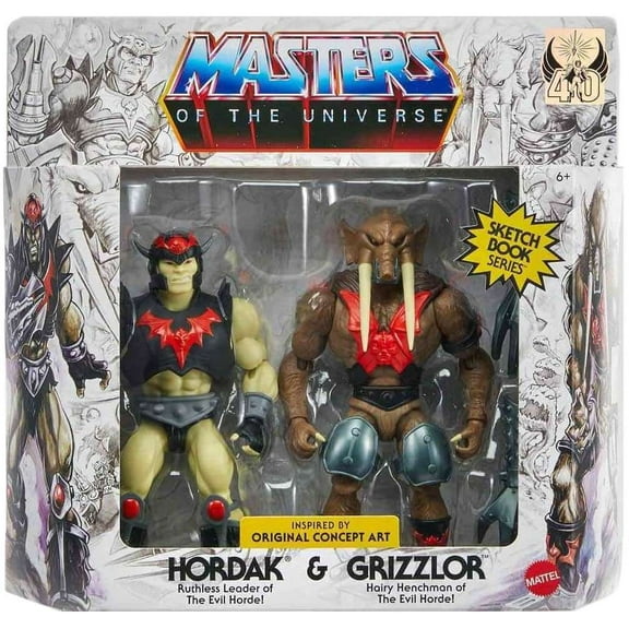 Masters of the Universe Origins Sketchbook Hordak Grizzlor Figure Toy New W Tag
