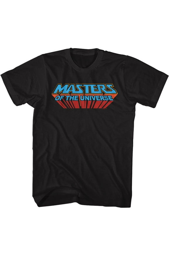 Masters Of The Universe Retro Logo Black Adult T-Shirt