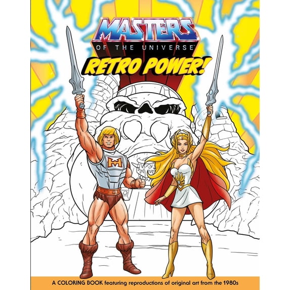 Masters of the Universe: Retro Power! Coloring Book, 80 pages (Paperback)