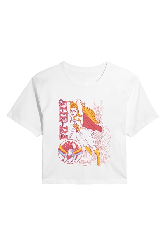 - She-Ra - Juniors Cropped Graphic T-Shirt