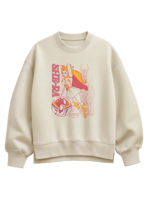 - She-Ra Women's Oversized Fleece Crew Sweatshirt