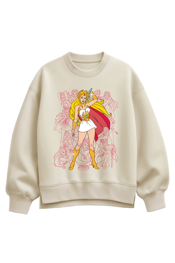 - Shera Collage - Women's Oversized Fleece Crew Sweatshirt