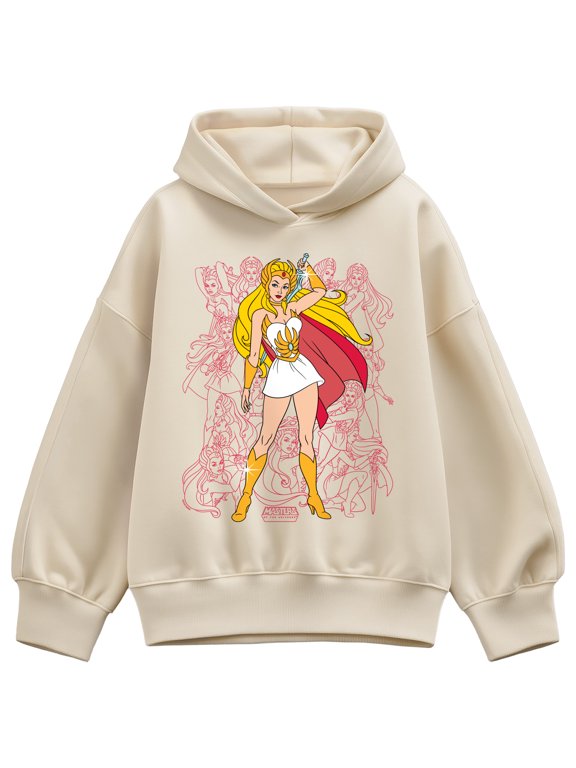 - Shera Collage Women's Oversized Fleece Hoodie Sweatshirt