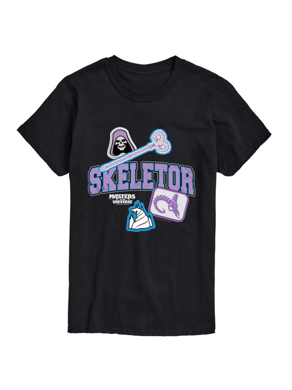 - Skeletor Faux Patches Men's Short Sleeve Graphic T-Shirt