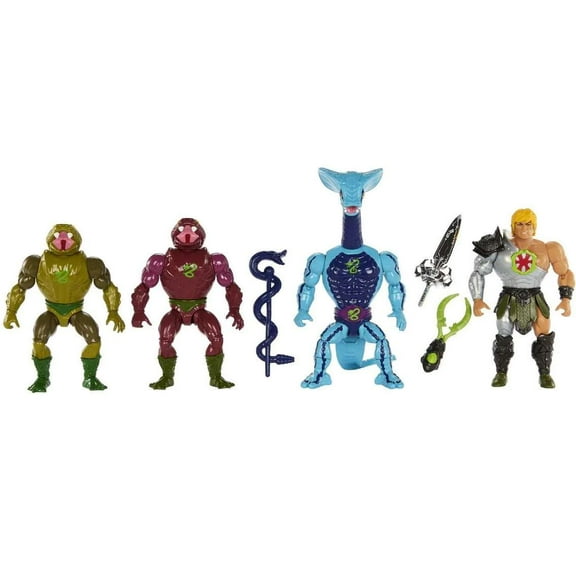 Masters of the Universe Snake Men He-Man, Slithor & 2x Snake Grunts Action Figure 4-Pack