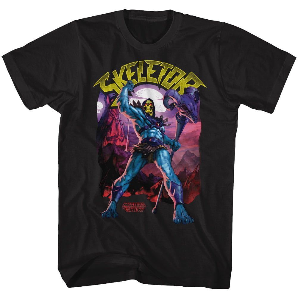Masters of the Universe TShirt New Skeletor Logo Official Mens Black