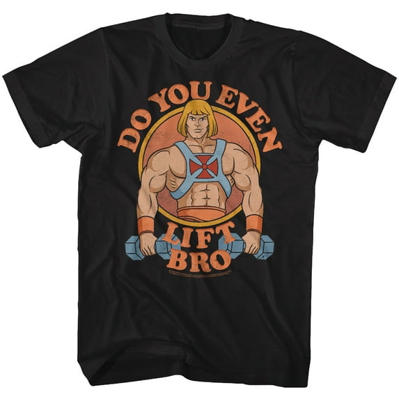 Masters of the Universe U Even Lift Black Adult T-Shirt