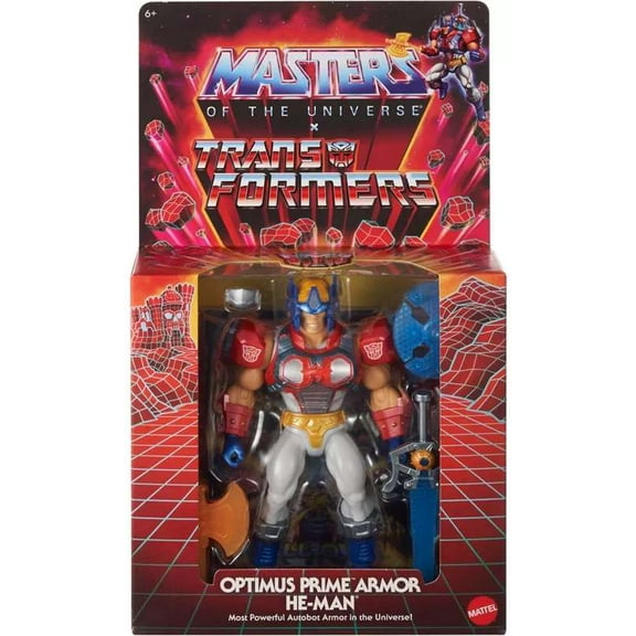 Masters of the Universe X Transformers Optimus Prime Armor He-Man Action Figure