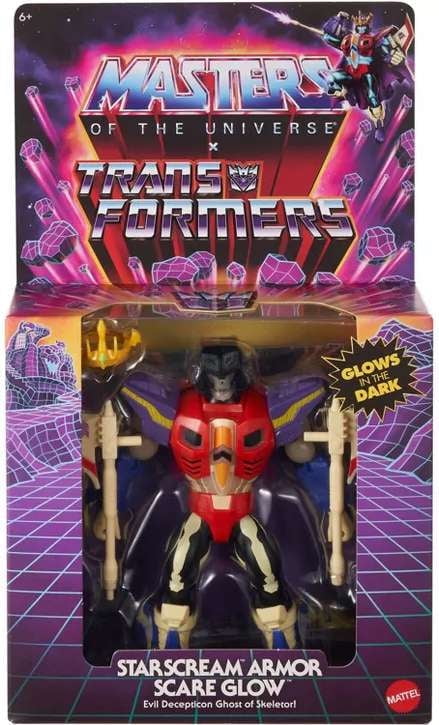 Masters of the Universe X Transformers Starscream Armor Scare Glow