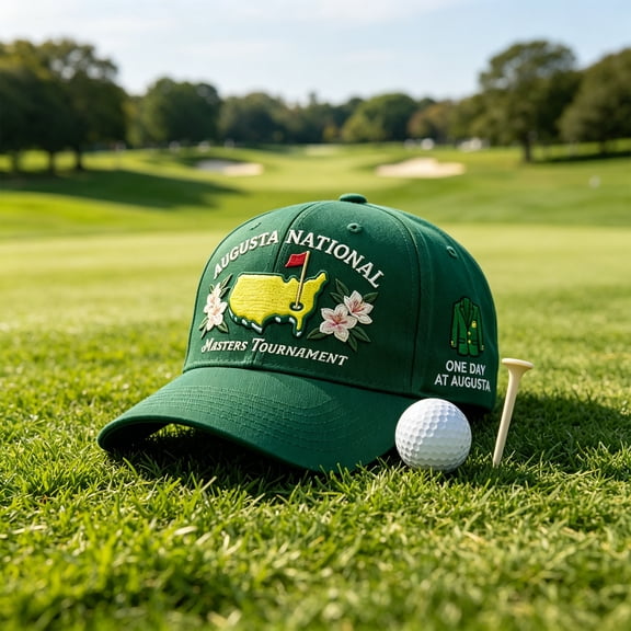 Masterss Golf Tournament Map Baseball Cap, Adjustable Snapback Cotton Hat Merchandise Gift B