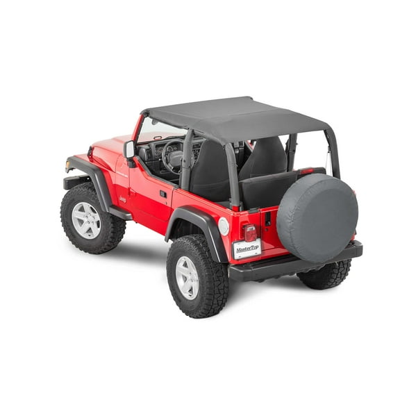 MasterTop 14300235 Bimini Summer Soft Top Black Diamond for 1997-2006 Jeep Wrangler TJ