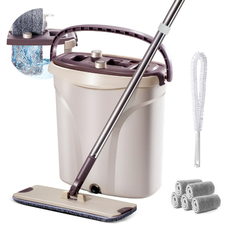 Microfiber Flat Mop with Bucket | Masthome