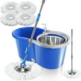 Mastertop Spin Mop and Bucket System with Wringer Set for Floor