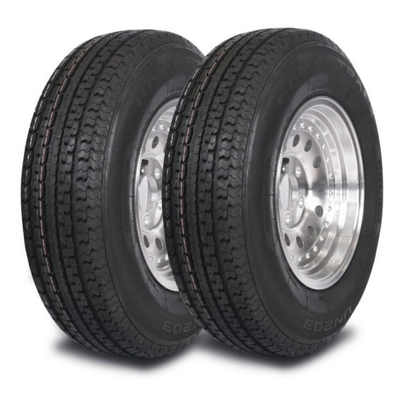 Mastertrack UN203 ST225/75R15 8 Ply 113/108M Load Range D Radial Trailer Tire - ST 225/75/15,Set of 2(No Wheels)