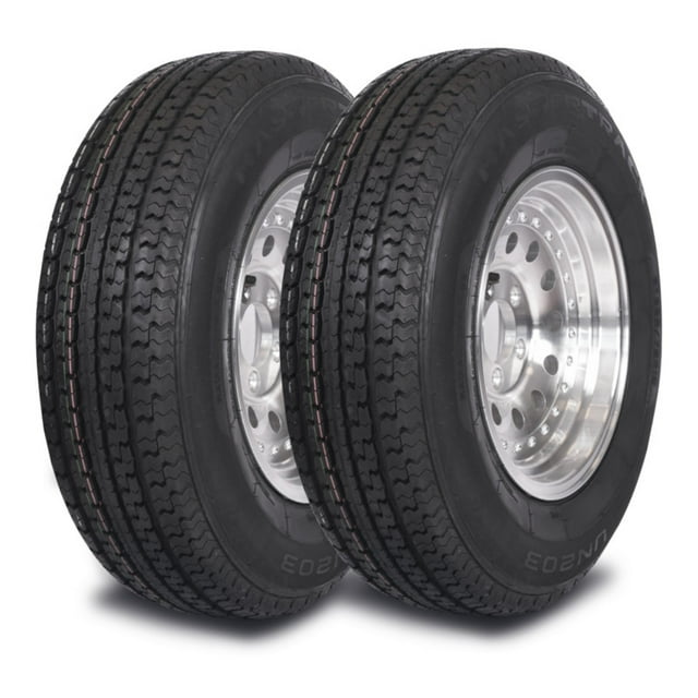 Mastertrack UN203 ST215/75R14 6 Ply 102M Load Range C Radial Trailer Tire ST 215/75/14,Set of 2