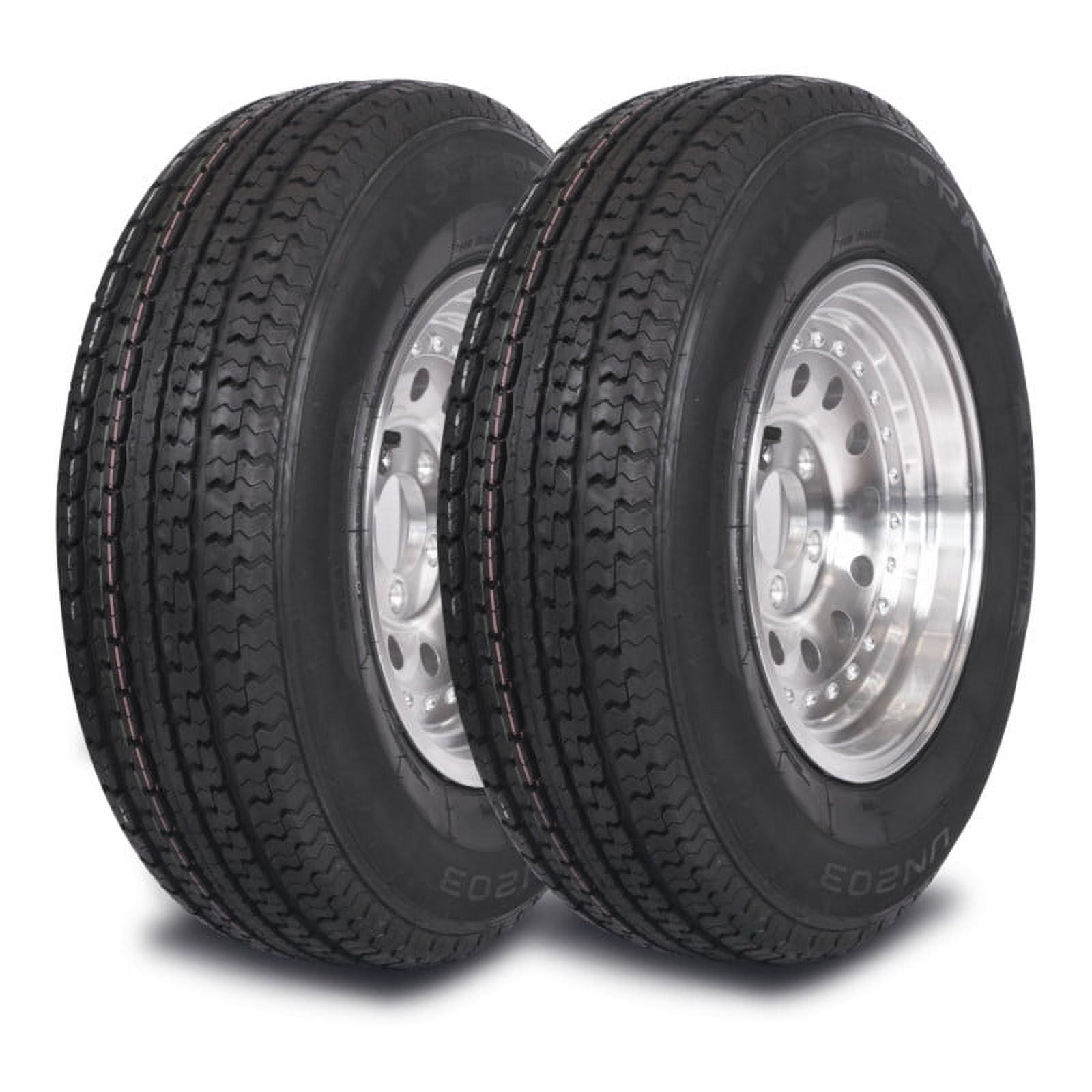 Mastertrack UN203 ST215/75R14 6 Ply 102N Load Range C Radial Trailer Tire- ST 215/75/14 215/75R14,Set of 2(No Wheels)