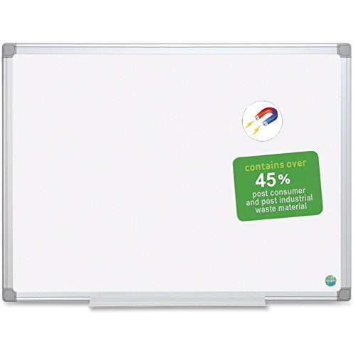 Mastervision Easyclean Dry-erase Board - 36" Width X 48" Height - White Aluminum Surface - Silver - Film - Wall Mount - 1 Each (ma0507790_35)