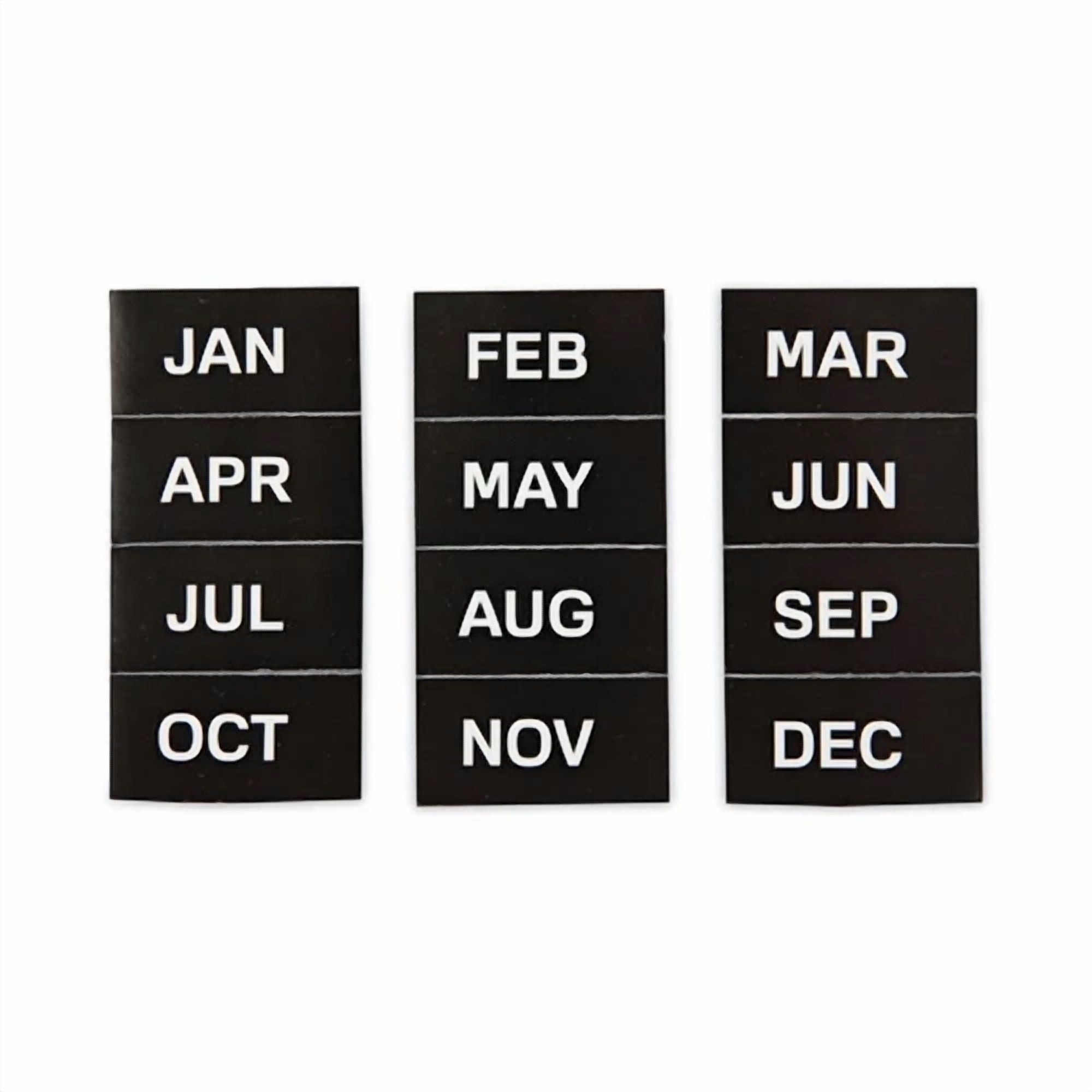 Mastervision Fm1108 2 In. X 1 In. Month Of Year Magnetic Board Bk/Wt (12/Pk) New