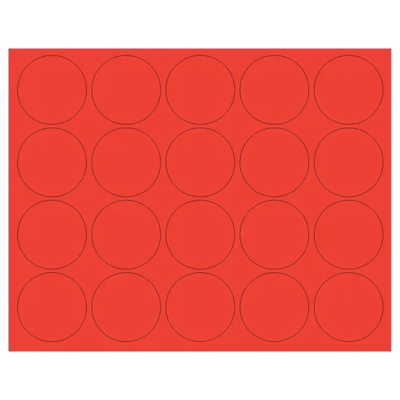 Mastervision Fm1604 Whiteboard Magnets - 3/4" Circles - Red - 20/Pack