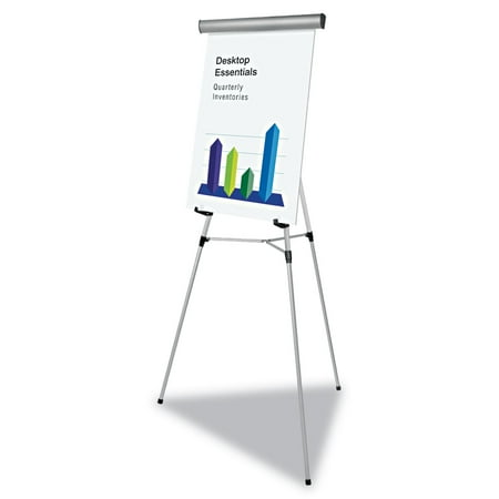Mastervision Telescoping Tripod Display Easel Adjusts 35" to 64" High Metal Silver FLX09102MV
