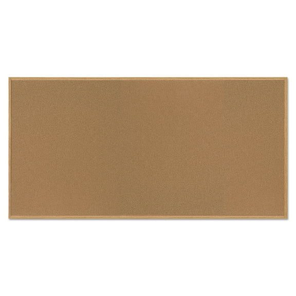 Mastervision Value Natural Cork Bulletin Board, 96" x 48", Oak Frame