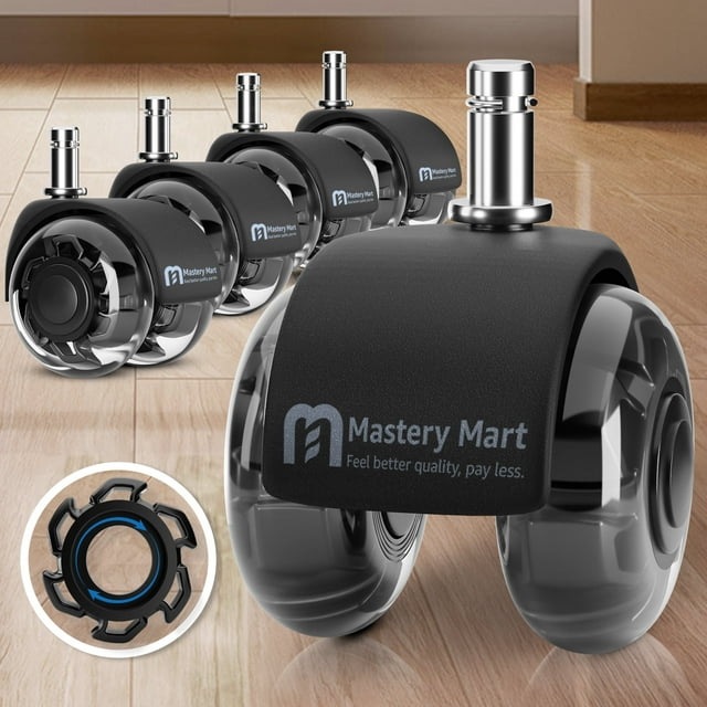 Mastery Mart Office Chair Wheels Replacement Rollerblade Wheels, Heavy