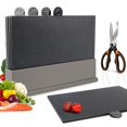 Masthome Index Chopping Board Set, 4Pieces Plastic Cutting Boards with