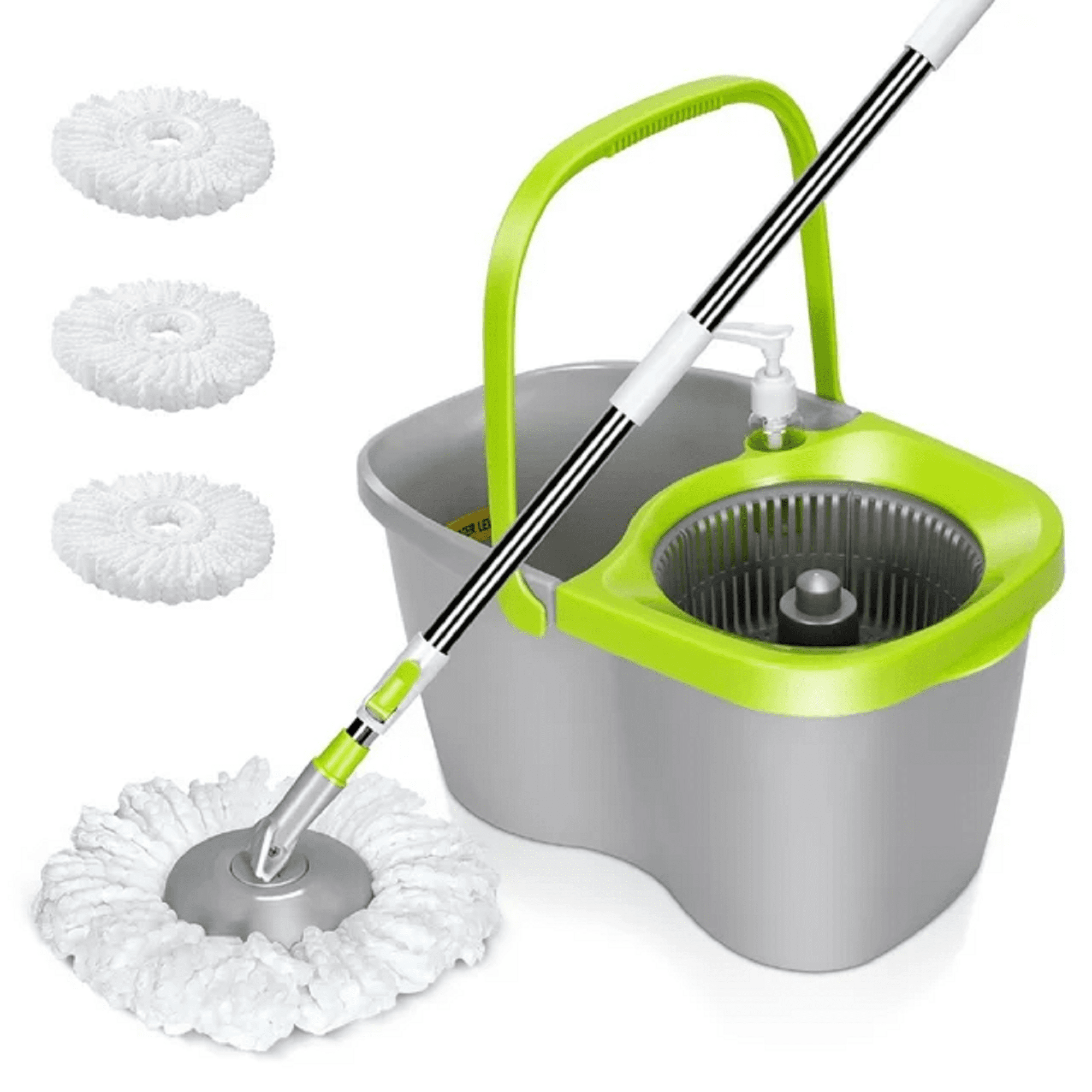 Masthome Spin Mop and Bucket System with Wringer, Portable Mop Bucket
