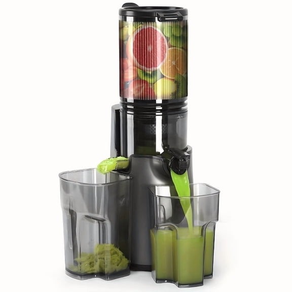 Masticating Juicer, 4.7in Wide Feed Chute, High Juice Yield, Minimal Waste, Easy‑Clean Lightweight Slow Juicer for Fruits & Vegetables, Home Kitchen & Mother’s Day Gift