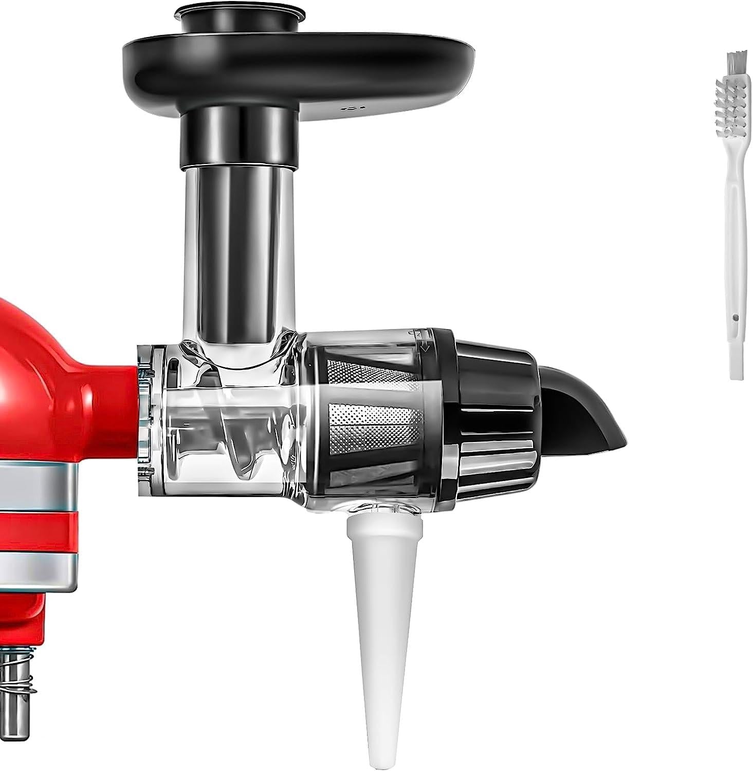 Masticating Juicer Attachment Compatible with KitchenAid Stand Mixers, Cold Press Juicer Accessory with Clean Brush, High Juice Yield