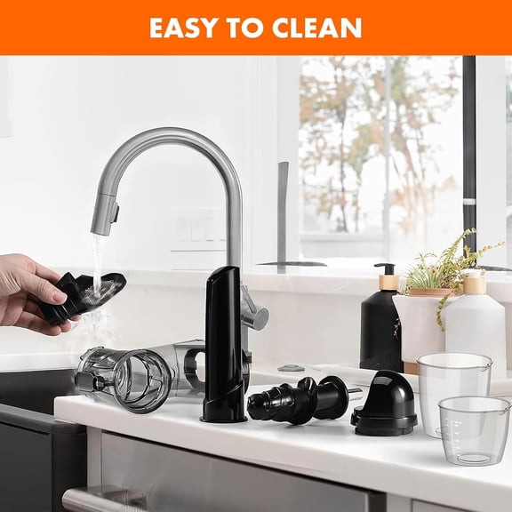 Masticating Juicer Attachment for  Stand Mixer, Cold Press Slow Squeezing with Dual Feed Chute, High Yield Nutrient Rich  Maker for Fruits and Veggies