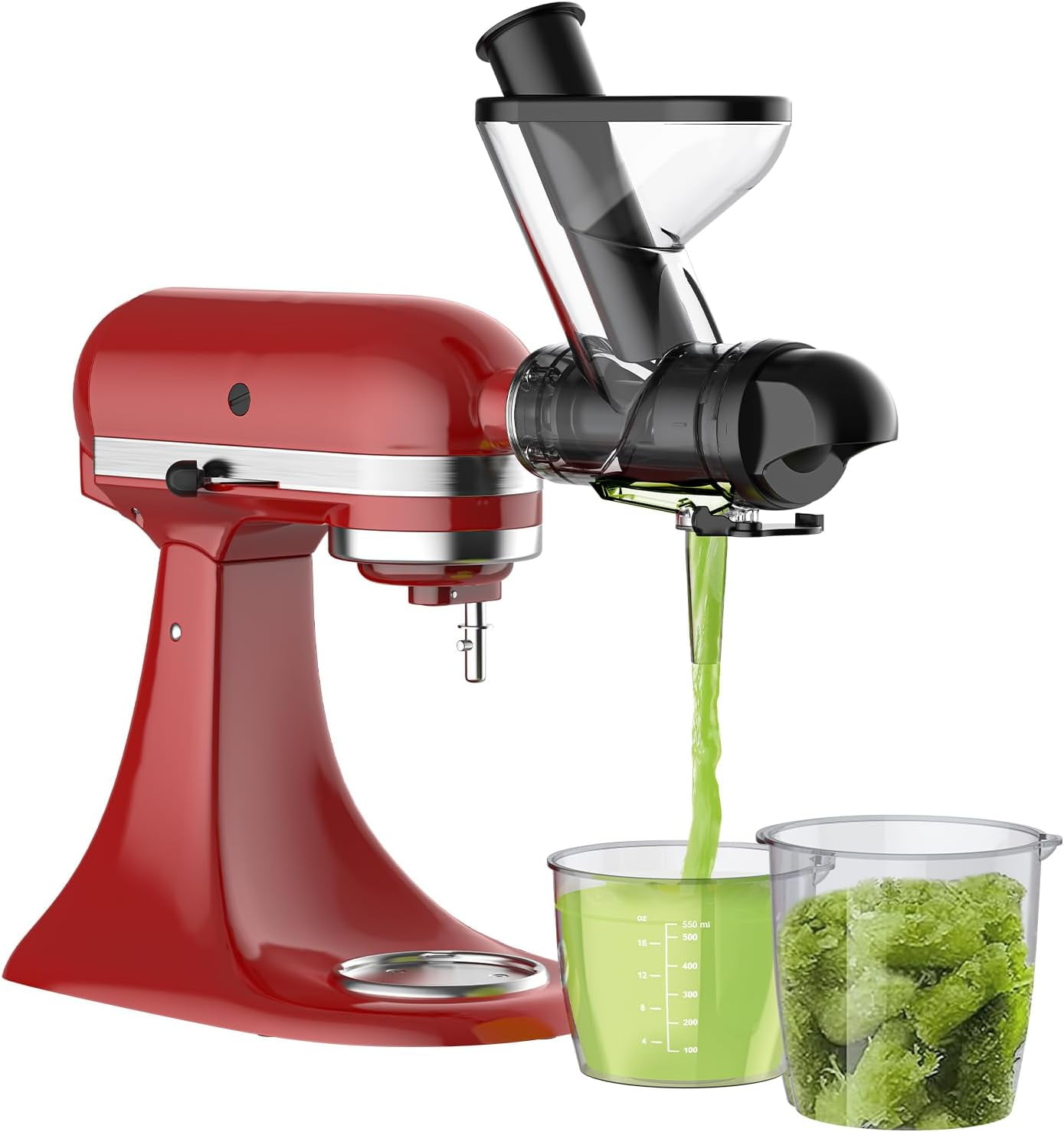 Masticating Juicer Attachment for KitchenAid Stand Mixer - Cold Press Dual Feed Chute Accessory, Slow Juicing Parts for Fruits & Vegetables - Walmart.com