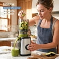 thumbnail image 1 of Masticating Juicer Machines, Cold Press Juicer with Wide Feed Chute, High  Yield and Easy to Clean for Whole Vegetables & Fruits, Silver, 1 of 7