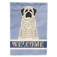 thumbnail image 1 of Mastiff Brindle White Welcome Flag Canvas House Size, 1 of 1