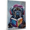 thumbnail image 1 of Mastiff Christmas Decor Poster Unframe, Mastiff Christmas Dog Canvas Wall Art, Dog Reading Book Canvas Print Painting Poster Wall Decor Dog Lovers Gifts, 1 of 6