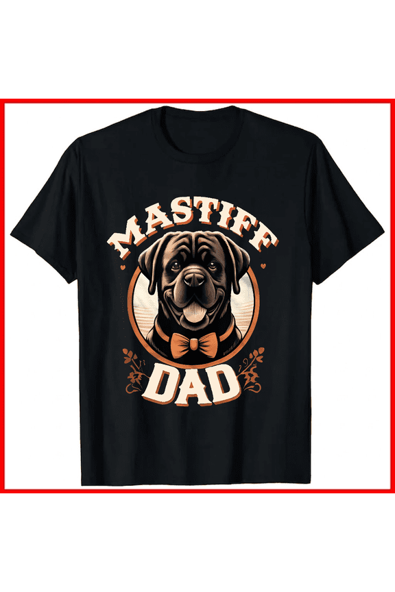 Mastiff Dad Proud Dog Lover Unisex T-Shirt, S-5XL