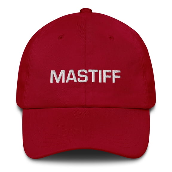 Mastiff Hat - Top Dog Dad Hat (Cranberry)
