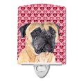 thumbnail image 1 of Mastiff Hearts Love & Valentines Day Portrait Ceramic Night Light, 1 of 1