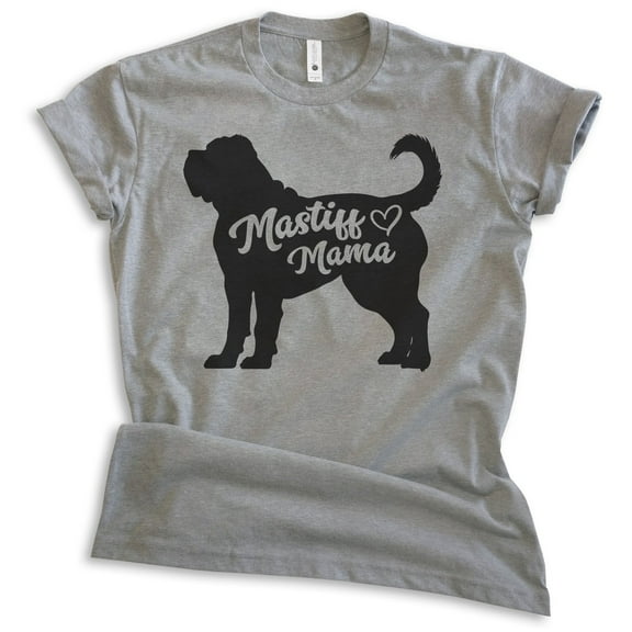 Mastiff Mama, Unisex Women's Shirt, English Mastiff, Mastiff Owner, Funny Dog Mama Gift, Dark Heather Gray, 3X-Large