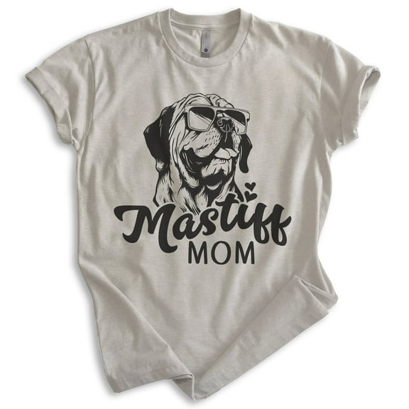 Mastiff Mom, Unisex Women's Shirt, English Mastiff, Mastiff Owner, Funny Dog Mom Gift, Light Silk Gray, X-Small