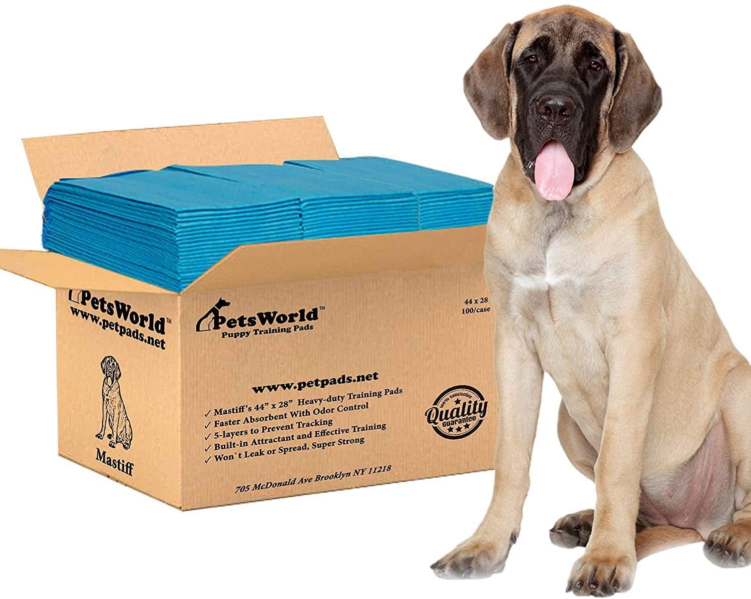 Mastiff s Massive Training Giant Pads 28x44 inch Pad 200 Pads XXXL Gigantic Tear Resistant Super Absorbent Polymer Extremely Strong Leak Proof Walmart
