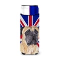thumbnail image 1 of Mastiff with English Union Jack British Flag Ultra Hugger for slim cans, 1 of 6