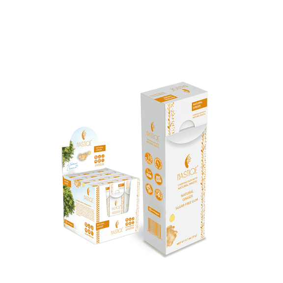 Mastiqe Sugar Free Chewing Gum with Natural Mastic -Ginger
