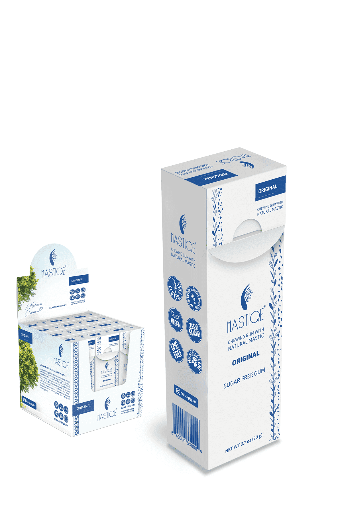 Mastiqe Sugar Free Chewing Gum with Natural Mastic -Plain