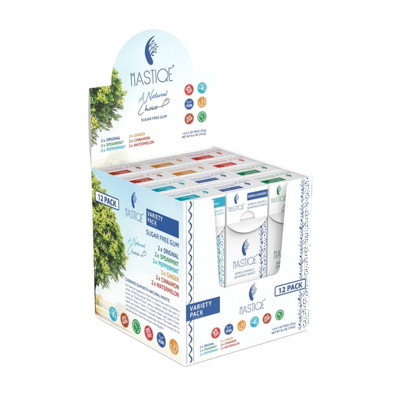 Mastiqe Sugar Free Chewing Gum with Natural Mastic -Variety Pack