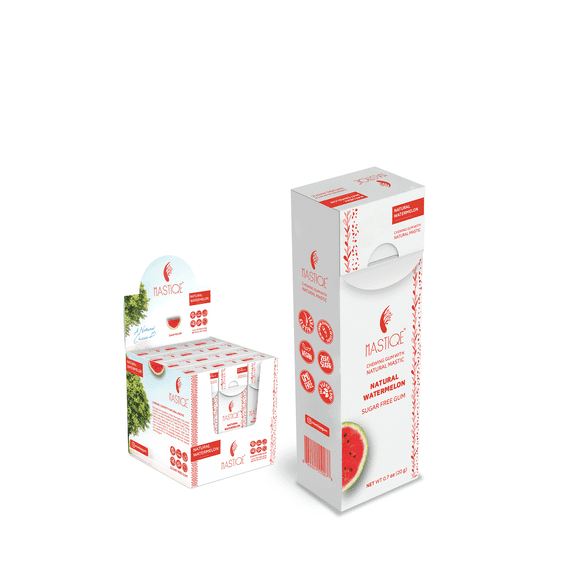 Mastiqe Sugar Free Chewing Gum with Natural Mastic -Watermelon