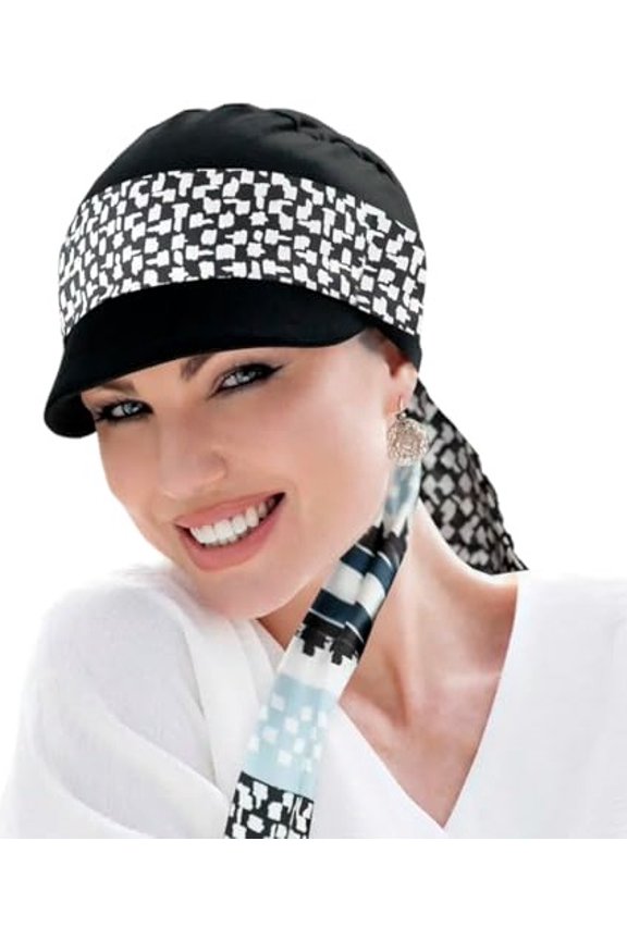 Katia Plus Summer Hat for Woman Sun Hat Woman UV Protection (Black Midnight Pearl)