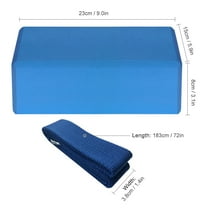 Mat 2pcs EVA Yoga Blocks 1pcs Cotton Yoga Strap Stability Blocks Yoga Strap Set For Yoga Pilates Meditation